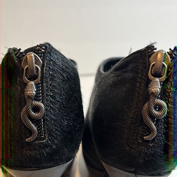 💥 Host Pick💥 House Of Harlow Black Calf Hair Ankle‎ Booties Size 36 - Picture 12 of 15